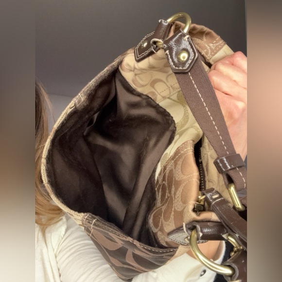 Coach Signature Patchwork STUDDED Demi File Bag crossbody style 20348 - Picture 10 of 17